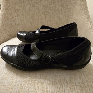 Women's Black Life Stride Mary Jane Shoes - Size 7W (Wide)